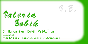valeria bobik business card